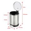imageGLAD Small Trash Can 12 Gallon  Round Stainless Steel Garbage Bin with Soft Close Lid ampamp Step Foot Pedal  Metal Waste Basket with Removable Inner Bucket StainlessStainless