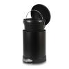 imageGLAD Small Trash Can 12 Gallon  Round Stainless Steel Garbage Bin with Soft Close Lid ampamp Step Foot Pedal  Metal Waste Basket with Removable Inner Bucket StainlessMatte Black