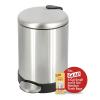 imageGLAD Small Trash Can 12 Gallon  Round Stainless Steel Garbage Bin with Soft Close Lid ampamp Step Foot Pedal  Metal Waste Basket with Removable Inner Bucket StainlessStainless