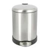 imageGLAD Small Trash Can 12 Gallon  Round Stainless Steel Garbage Bin with Soft Close Lid ampamp Step Foot Pedal  Metal Waste Basket with Removable Inner Bucket StainlessStainless