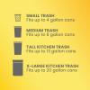 imageGlad 13 Gallon Trash Can Black Plastic Kitchen Waste Bin with Odor Protection of Lid ampamp Glad ForceFlex Tall Kitchen Trash Bags 13 Gallon Gain Original with Febreze 110 Count BundleGain Original