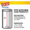 imageGlad 13 Gallon Trash Can Black Plastic Kitchen Waste Bin with Odor Protection of Lid ampamp Glad ForceFlex Tall Kitchen Trash Bags 13 Gallon Gain Original with Febreze 110 Count BundleGain Original