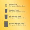 imageGlad 13 Gallon Trash Can Black Plastic Kitchen Waste Bin with Odor Protection of Lid ampamp Glad ForceFlex Tall Kitchen Trash Bags 13 Gallon Gain Original with Febreze 110 Count BundleGain Original
