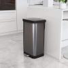 imageGlad 20 Gallon  755 Liter Extra Capacity Stainless Steel Step Trash Can with CloroxTM Odor Protection PewterPewter