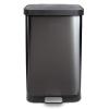 imageGlad 20 Gallon  755 Liter Extra Capacity Stainless Steel Step Trash Can with CloroxTM Odor Protection PewterPewter