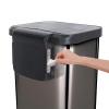 imageGlad 20 Gallon  755 Liter Extra Capacity Stainless Steel Step Trash Can with CloroxTM Odor Protection PewterPewter