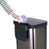 imageGlad 20 Gallon  755 Liter Extra Capacity Stainless Steel Step Trash Can with CloroxTM Odor Protection PewterPewter