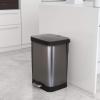 imageGlad 20 Gallon  755 Liter Extra Capacity Stainless Steel Step Trash Can with CloroxTM Odor Protection PewterPewter