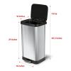 imageGlad 20 Gallon  755 Liter Extra Capacity Stainless Steel Step Trash Can with CloroxTM Odor Protection PewterStainless