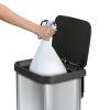 imageGlad 20 Gallon  755 Liter Extra Capacity Stainless Steel Step Trash Can with CloroxTM Odor Protection PewterStainless