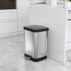 imageGlad 20 Gallon  755 Liter Extra Capacity Stainless Steel Step Trash Can with CloroxTM Odor Protection PewterStainless