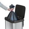 imageGlad 20 Gallon  755 Liter Extra Capacity Stainless Steel Step Trash Can with CloroxTM Odor Protection PewterStainless