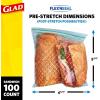 imageGlad FlexN Seal Food Storage Plastic Bags Sandwich 100 Count Pack of 4 Package May Vary100 Count Pack of 4