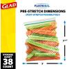 imageGlad FlexN Seal Food Storage Plastic Bags Sandwich 100 Count Pack of 4 Package May Vary38 Count Pack of 4
