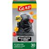imageGlad ForceFlex Heavy Duty Large Drawstring Trash Bags Hold 80 lb 30 Gal 50 Ct Package May VaryUnscented