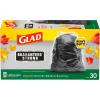 imageGlad ForceFlex Heavy Duty Large Drawstring Trash Bags Hold 80 lb 30 Gal 50 Ct Package May VaryUnscented