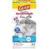 imageGlad ForceFlex MaxStrength Kitchen Drawstring Trash Bags 20 Gal Fresh Clean 80 Ct Pack May Vary13 Gallon Febreze Fresh Clean