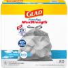 imageGlad ForceFlex MaxStrength Kitchen Drawstring Trash Bags 20 Gal Fresh Clean 80 Ct Pack May VaryFresh Clean