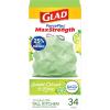 imageGlad ForceFlex MaxStrength with Clorox Trash Bags 13 Gal Mountain Air 90 Ct Pack May Vary34 Count Pack of 1