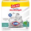imageGlad ForceFlex MaxStrength with Clorox Trash Bags 13 Gal Mountain Air 90 Ct Pack May Vary90 Count Pack of 1