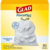 imageGlad ForceFlex Tall Kitchen Drawstring Trash Bags 13 Gal Fragrance Free 80 Ct Package May VaryFragrance Free
