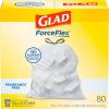 imageGlad ForceFlex Tall Kitchen Drawstring Trash Bags 13 Gal Fragrance Free 80 Ct Package May VaryFragrance Free