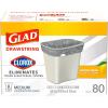 imageGlad Medium Drawstring Trash Bags with Clorox 8 Gal Lemon Fresh Bleach 80 Ct Package May VaryLemon