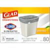 imageGlad Medium Drawstring Trash Bags with Clorox 8 Gal Lemon Fresh Bleach 80 Ct Package May VaryLemon