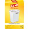 imageGlad Medium Drawstring Trash Bags with Clorox 8 Gal Lemon Fresh Bleach 80 Ct Package May VaryUnscented