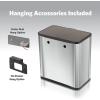imageGlad Roomate Stainless Steel Under Counter Waste Bin with Clorox Odor Protection  Space Saving Dual Lid Small Trash Can for Kitchen Cabinet Bathroom or Office 12 Gallon 6L