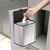 imageGlad Roomate Stainless Steel Under Counter Waste Bin with Clorox Odor Protection  Space Saving Dual Lid Small Trash Can for Kitchen Cabinet Bathroom or Office 12 Gallon 6L