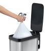imageGlad Slim Trash Can with Clorox Odor Protection  Narrow Kitchen Garbage Bin with Soft Close Lid Step On Foot Pedal and Waste Bag Roll Holder All Stainless 45 LiterStainless Steel