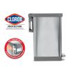 imageGlad Slim Trash Can with Clorox Odor Protection  Narrow Kitchen Garbage Bin with Soft Close Lid Step On Foot Pedal and Waste Bag Roll Holder All Stainless 45 LiterAll Stainless