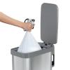 imageGlad Slim Trash Can with Clorox Odor Protection  Narrow Kitchen Garbage Bin with Soft Close Lid Step On Foot Pedal and Waste Bag Roll Holder All Stainless 45 LiterAll Stainless