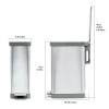 imageGlad Slim Trash Can with Clorox Odor Protection  Narrow Kitchen Garbage Bin with Soft Close Lid Step On Foot Pedal and Waste Bag Roll Holder All Stainless 45 LiterAll Stainless