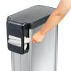 imageGlad Slim Trash Can with Clorox Odor Protection  Narrow Kitchen Garbage Bin with Soft Close Lid Step On Foot Pedal and Waste Bag Roll Holder All Stainless 45 LiterStainless Steel