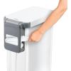 imageGlad Slim Trash Can with Clorox Odor Protection  Narrow Kitchen Garbage Bin with Soft Close Lid Step On Foot Pedal and Waste Bag Roll Holder White Stainless Steel 45 Liter