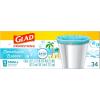 imageGlad Small Drawstring Trash Bags with Clorox 4 Gal Lemon Fresh Bleach 80 Ct Package May VaryBeachside Breeze