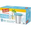 imageGlad Small Drawstring Trash Bags with Clorox 4 Gal Lemon Fresh Bleach 80 Ct Package May VaryBeachside Breeze