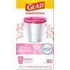 imageGlad Small Drawstring Trash Bags with Clorox 4 Gal Lemon Fresh Bleach 80 Ct Package May VaryCherry Blossom