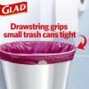 imageGlad Small Drawstring Trash Bags with Clorox 4 Gal Lemon Fresh Bleach 80 Ct Package May VaryCherry Blossom