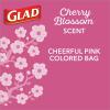imageGlad Small Drawstring Trash Bags with Clorox 4 Gal Lemon Fresh Bleach 80 Ct Package May VaryCherry Blossom