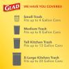 imageGlad Small Drawstring Trash Bags with Clorox 4 Gal Lemon Fresh Bleach 80 Ct Package May VaryCherry Blossom