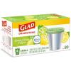 imageGlad Small Drawstring Trash Bags with Clorox 4 Gal Lemon Fresh Bleach 80 Ct Package May VaryLemon