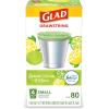 imageGlad Small Drawstring Trash Bags with Clorox 4 Gal Lemon Fresh Bleach 80 Ct Package May VaryLemon