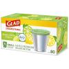 imageGlad Small Drawstring Trash Bags with Clorox 4 Gal Lemon Fresh Bleach 80 Ct Package May VaryLemon