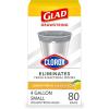 imageGlad Small Drawstring Trash Bags with Clorox 4 Gal Lemon Fresh Bleach 80 Ct Package May VaryLemon Fresh Bleach