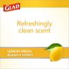 imageGlad Small Drawstring Trash Bags with Clorox 4 Gal Lemon Fresh Bleach 80 Ct Package May VaryLemon Fresh Bleach