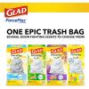 imageGlad Stainless Steel Step Trash Can with Clorox Odor Protection Metal Garbage Bin 13 Gallon ampamp Glad Tall Kitchen Drawstring Trash Bags Odorshield 13 Gallon White Febreze Fresh Clean 110 Count BundlePineSol