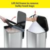 imageGlad Stainless Steel Step Trash Can with Clorox Odor Protection Metal Garbage Bin 13 Gallon ampamp Glad Tall Kitchen Drawstring Trash Bags Odorshield 13 Gallon White Febreze Fresh Clean 110 Count BundleFebreze Fresh Clean